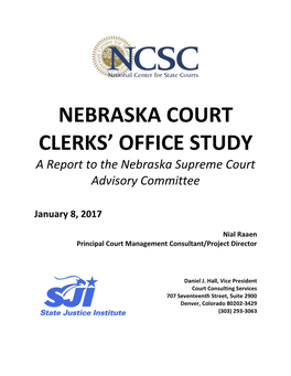 Nebraska Court Clerks' Office Study