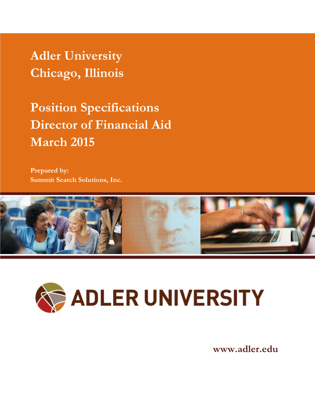 Adler University Chicago, Illinois Position Specifications Director Of