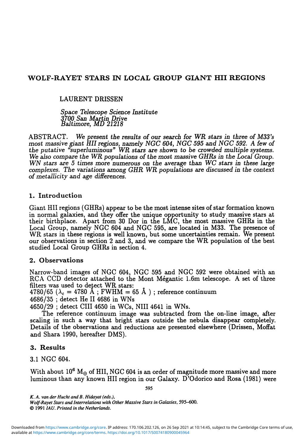 Wolf-Rayet Stars in Local Group Giant Hii Regions