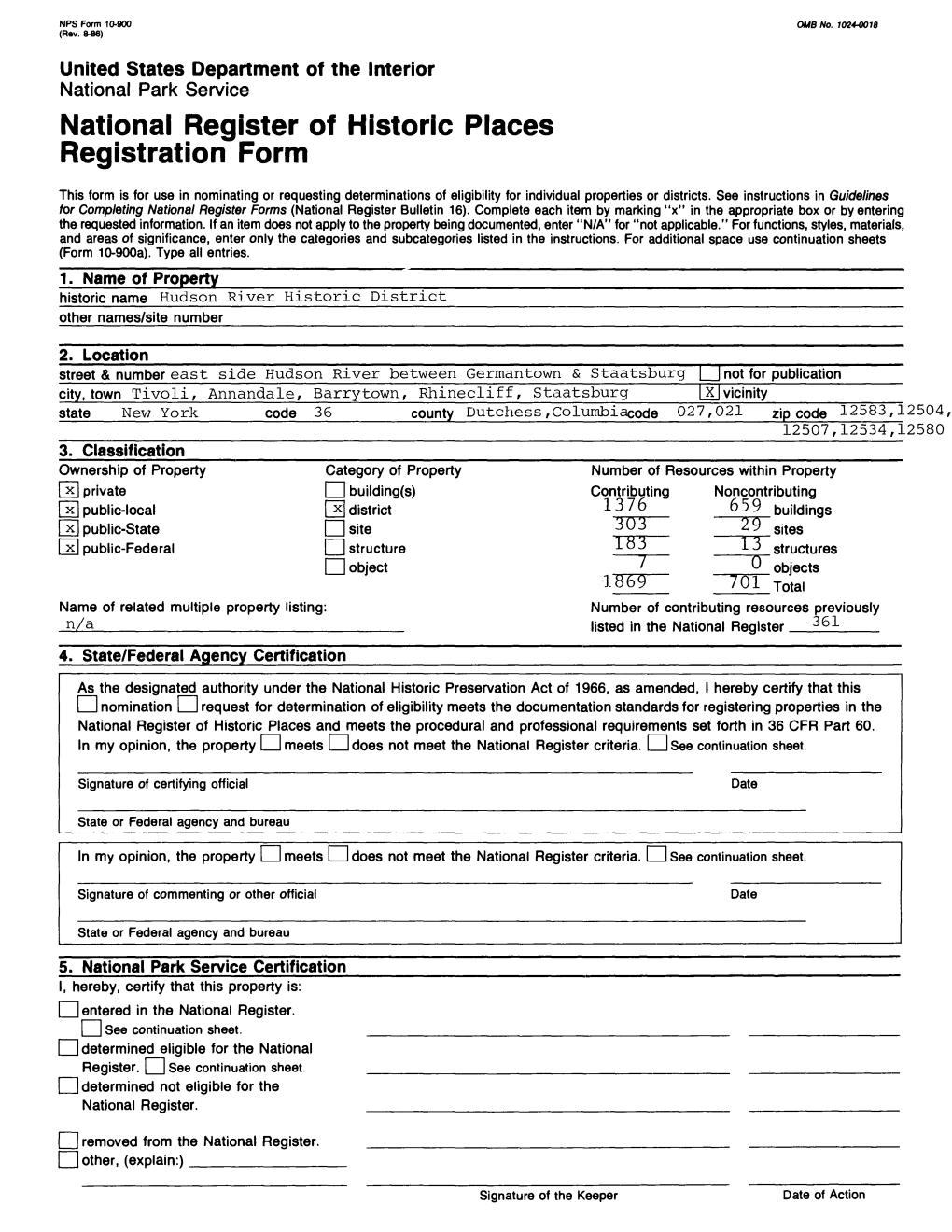 National Register of Historic Places Continuation Sheet