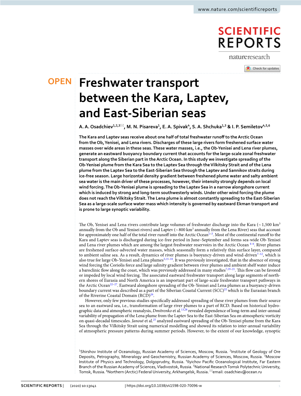 Freshwater Transport Between the Kara, Laptev, and East-Siberian Seas (Fig