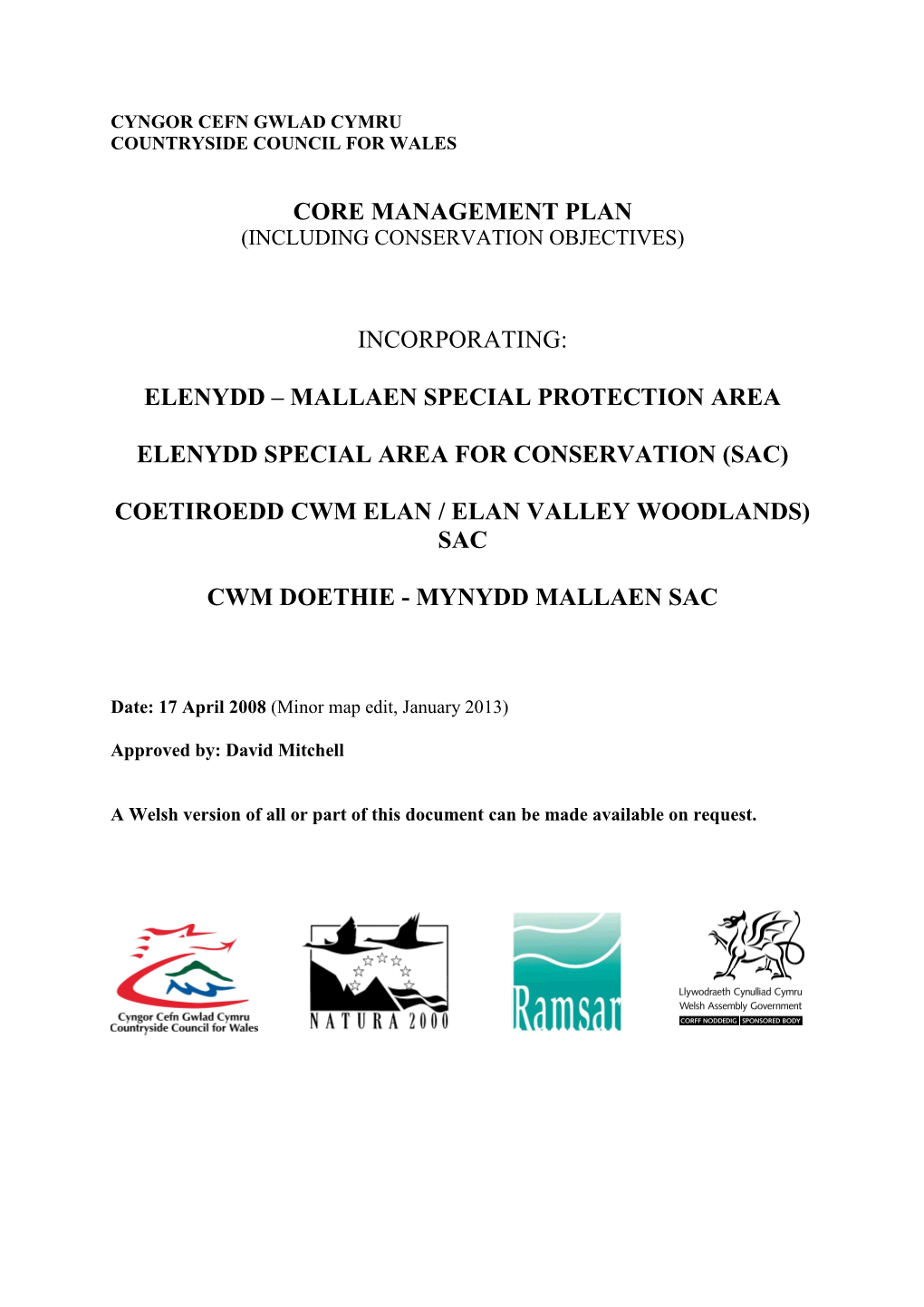 2013 01 29 Elenydd SAC Management Plan Eng