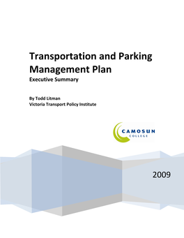 Transportation and Parking Management Plan Executive Summary