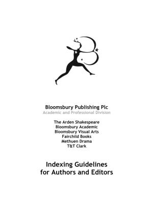 Indexing Guidelines for Authors and Editors