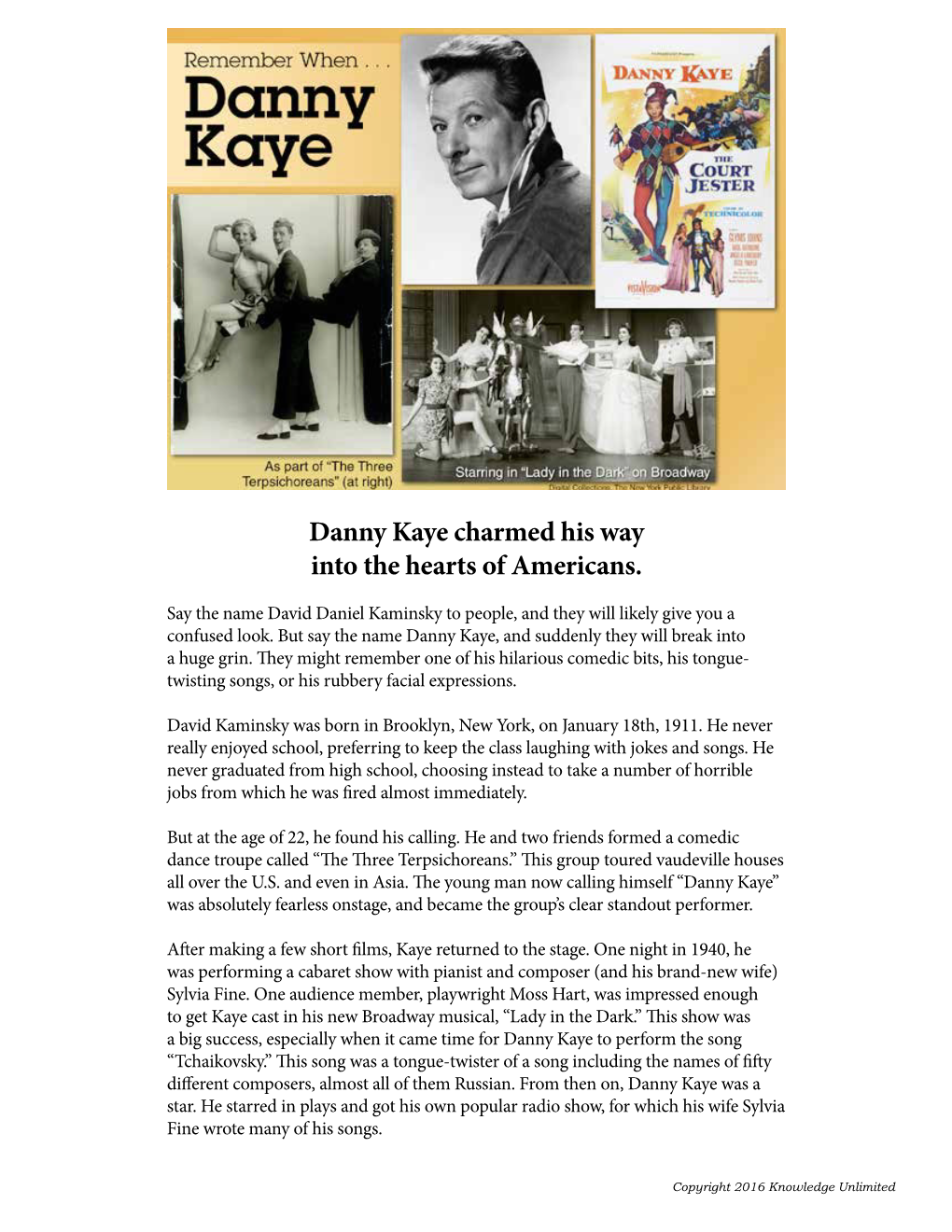 Danny Kaye Charmed His Way Into the Hearts of Americans