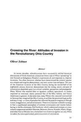 Crossing the River: Attitudes of Invasion in the Revolutionary Ohio Country