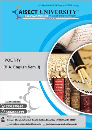 POETRY (B.A. English Sem. I)