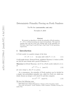 Deterministic Primality Proving on Proth Numbers