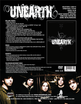 Unearth EPK DVD 1Sht