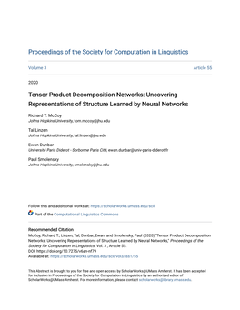 Tensor Product Decomposition Networks: Uncovering Representations of Structure Learned by Neural Networks