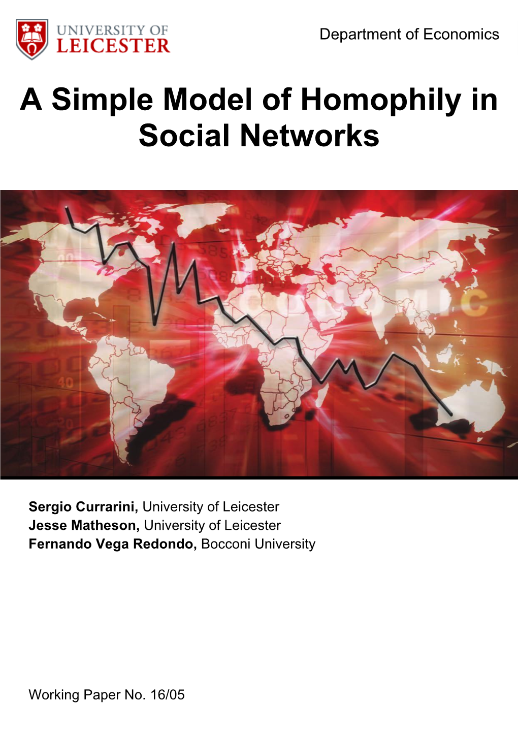 A Simple Model of Homophily in Social Networks