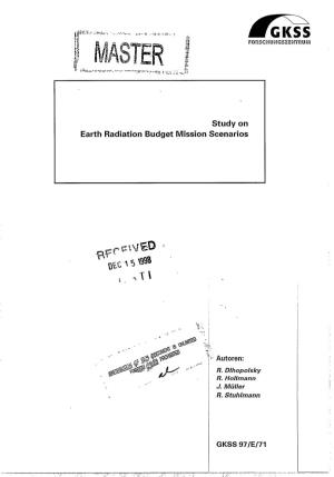 Study on Earth Radiation Budget Mission Scenarios