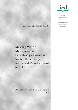 Making Water Management Everybody's Business