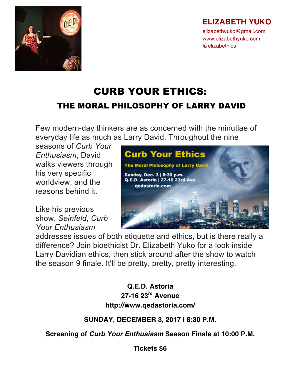 Curb Your Ethics: the Moral Philosophy of Larry David