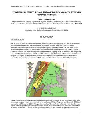 2016A, Stratigraphy, Structure and Tectonics of New York City As