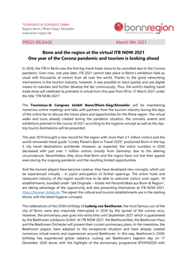 ITB NOW 2021 Bonn Region PRESS RELEASE.Pdf