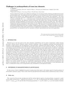 Challenges in Nucleosynthesis of Trans-Iron Elements T