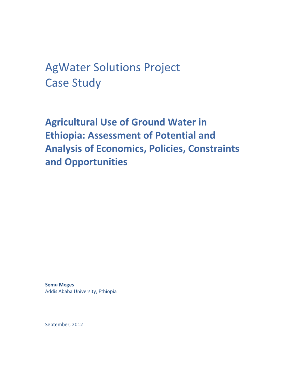 Agwater Solutions Project Case Study