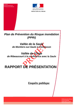 Plan De Prévention Du Risque Inondation (Ppri) Vallée De La Saulx