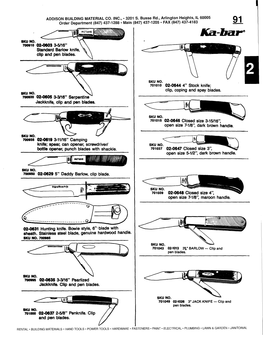 Ln //-----~-----__M---)~ 02-0&31 Hunting Knife