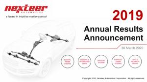 2019 Annual Results Announcement
