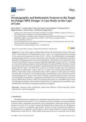 Oceanographic and Bathymetric Features As the Target for Pelagic MPA Design: a Case Study on the Cape of Gata
