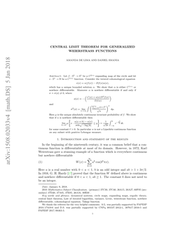 Central Limit Theorem for Generalized Weierstrass Functions