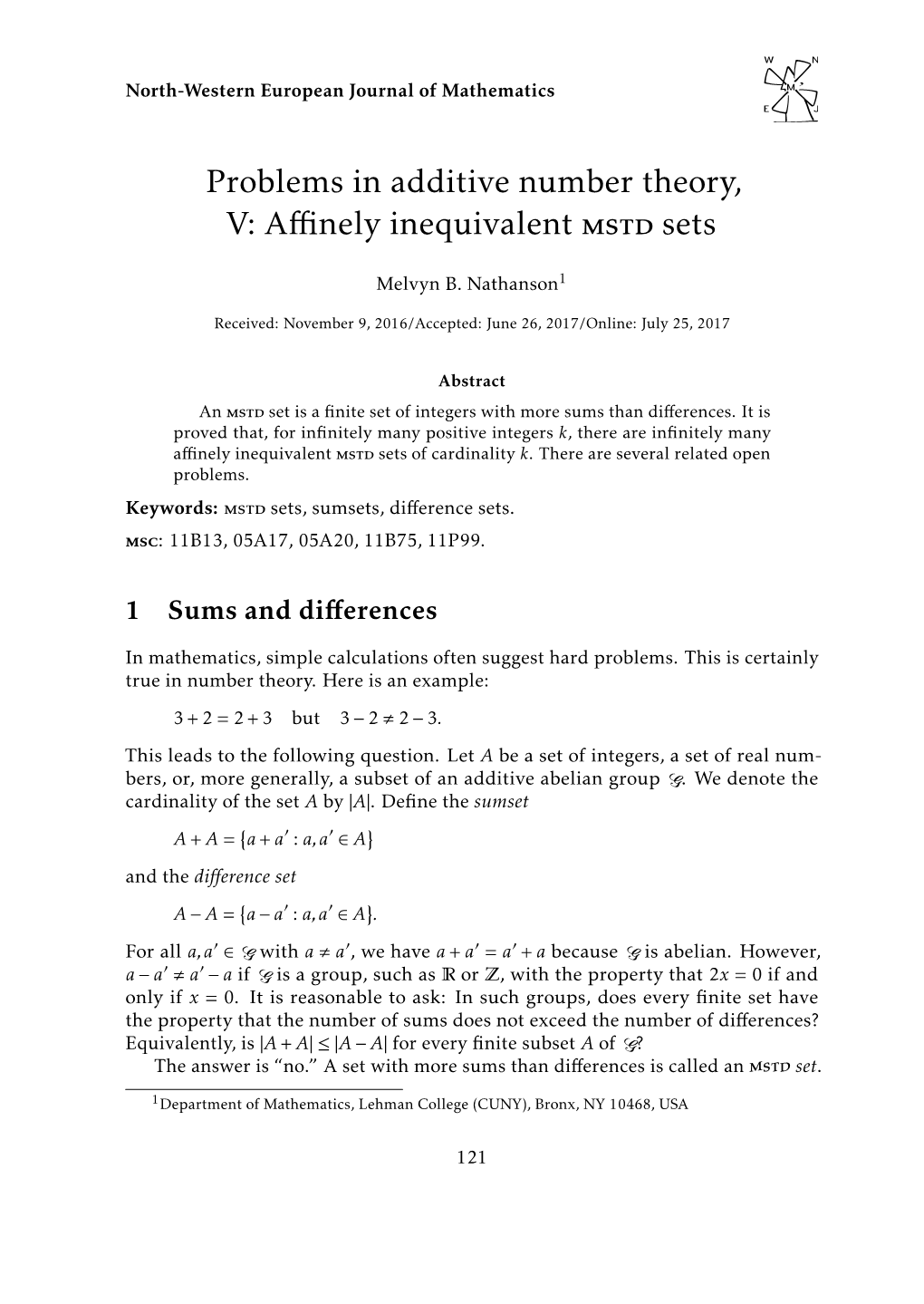 Problems in Additive Number Theory, V: Aﬃnely Inequivalent Mstd Sets
