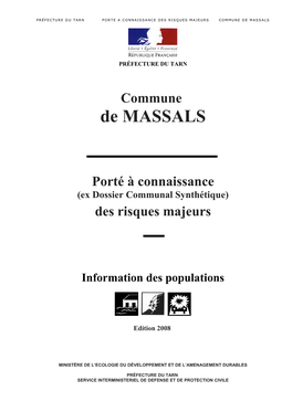 Commune De MASSALS Porté À Connaissance