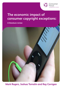 The Economic Impact of Consumer Copyright Exceptions: a Literature Review