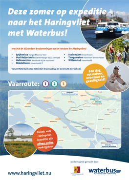 Deze Zomer Op Expeditie Naar Het Haringvliet Met Waterbus!