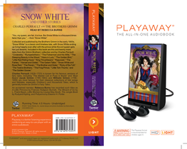 Snow White and Other Stories Charles Perrault and the Brothers Grimm Read by Rebecca Burns
