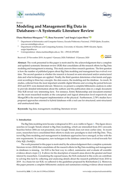 Modeling and Management Big Data in Databases—A Systematic Literature Review