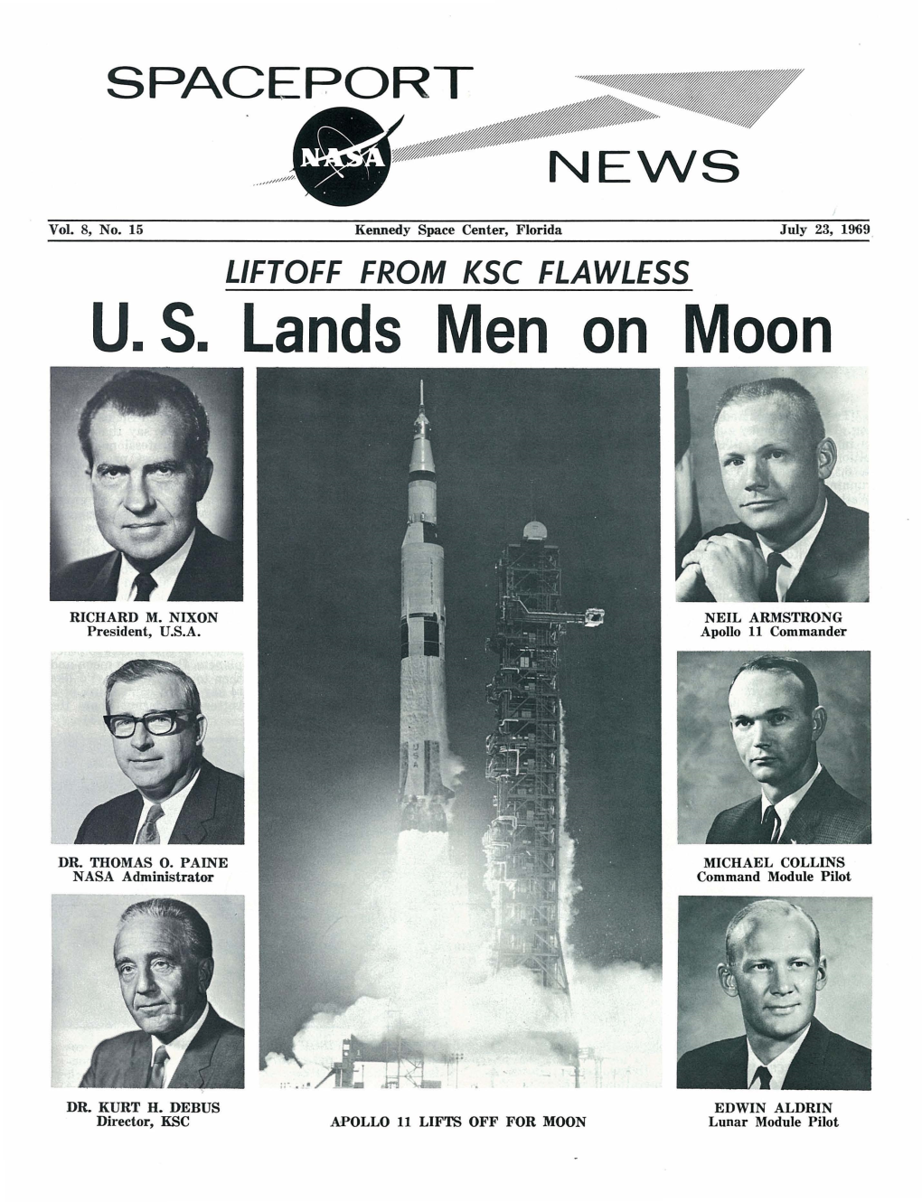 Spaceport News Vol.8, No.15 Jul.23, 1969