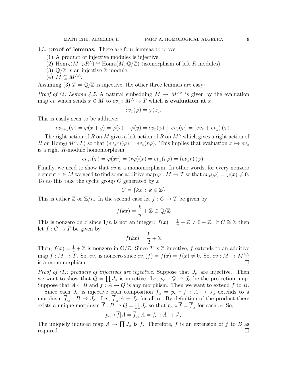 A Product of Injective Modules Is Injective