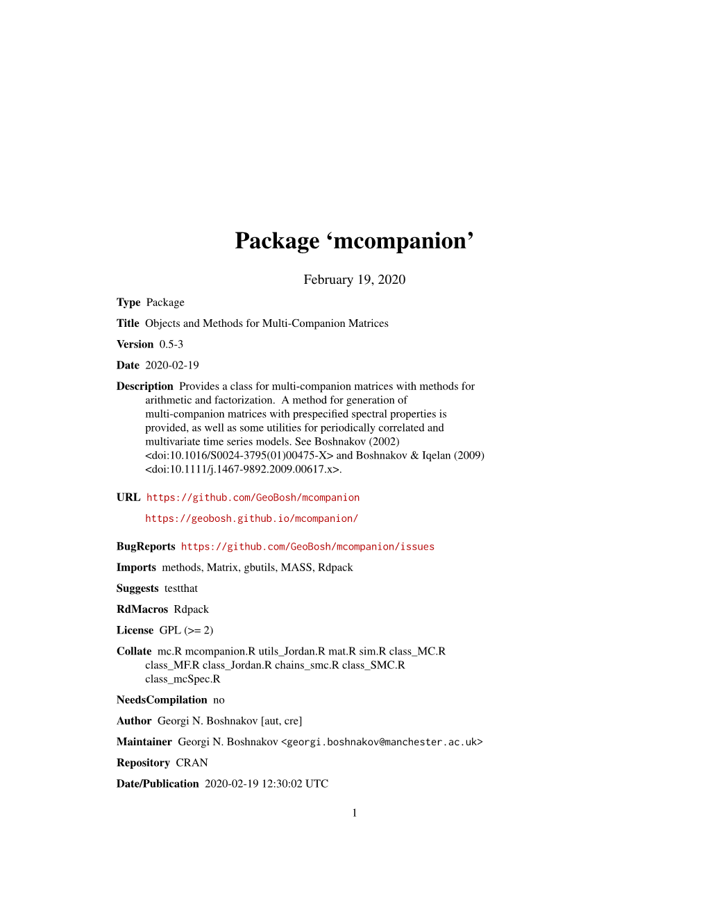 Package 'Mcompanion'