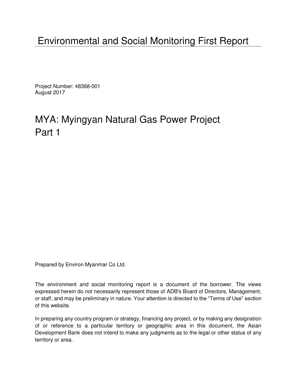 48368-001: Myingyan Natural Gas Power Project