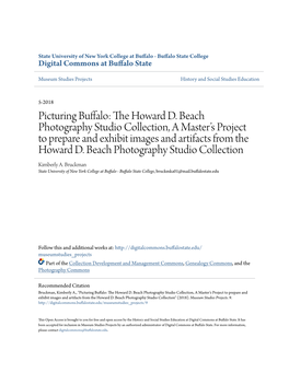 Picturing Buffalo: the Howard D. Beach Photography Studio Collection, a Master's Project to Prepare and Exhibit Images And