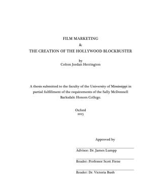 Film Marketing & the Creation of the Hollywood