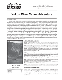 Yukon River Canoe Adventure