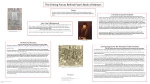 The Driving Forces Behind Foxe's Book of Martyrs