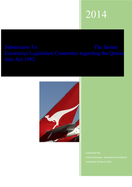 The Senate Economics Legislation Committee Regarding the Qantas Sale Act 1992