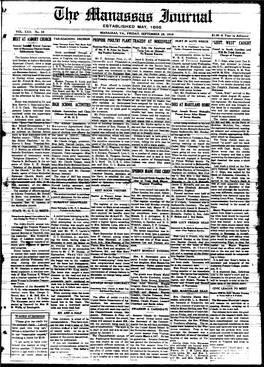 The Manassas Journal 1916 09 29