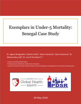 Exemplars in Under-5 Mortality: Senegal Case Study