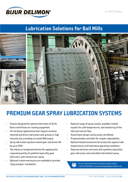 Premium Gear Spray Lubrication Systems