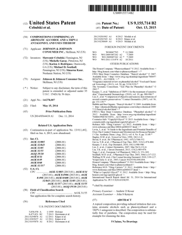 (12) United States Patent (10) Patent No.: US 9,155,714 B2 Cebulski Et Al