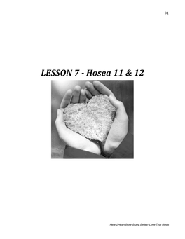 LESSON 7 -‐ Hosea 11 & 12