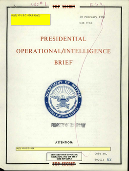 Presidential Operational/ Intelligence Brief, 28 February 1968