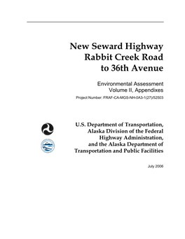 New Seward Highway Rabbit Creek Road to 36Th Avenue