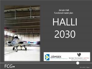 Jämsän Halli Functional Master Plan HALLI 2030